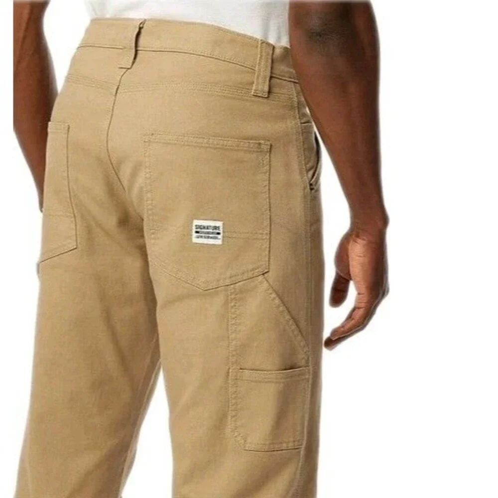 Levi Strauss Signature 44x30 Men's Cotton Carpenter Jeans American Khaki Relaxed